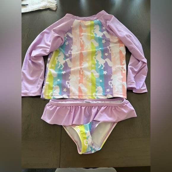 😍Lot of 2 Unicorn and Mermaid Kids Swim Sets - Picture 2 of 6